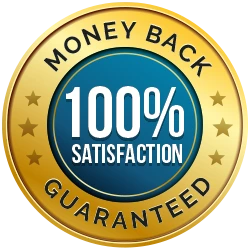 Satisfaction guaranteed money-back seal